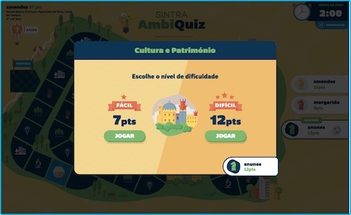 Regras do Jogo - Sintra AmbiQuiz: jogo sobre a preservação do ambiente